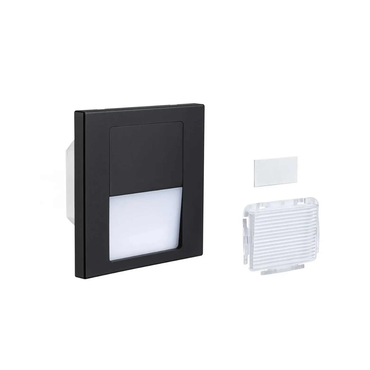 Lámpara empotrable LED Paulmann Tsaro, de plástico negro, 2700 K