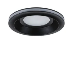 Lámpara empotrable LED Paulmann Sormus negra, Ø 10 cm, IP65, juego de 3