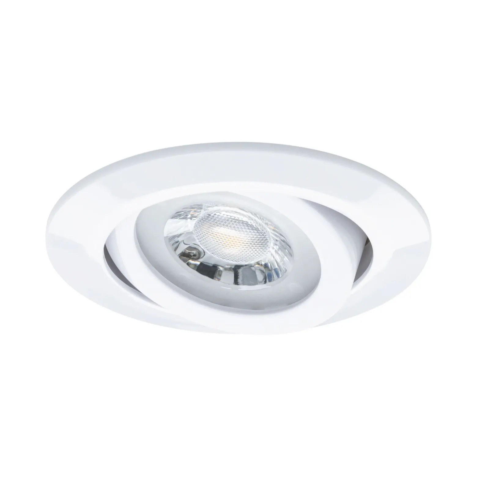 lámpara empotrable LED Paulmann, blanca, Ø 8 cm, 4,8 W, encendido/apagado,