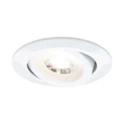 lámpara empotrable LED Paulmann, blanca, Ø 8 cm, 4,8 W, encendido/apagado,