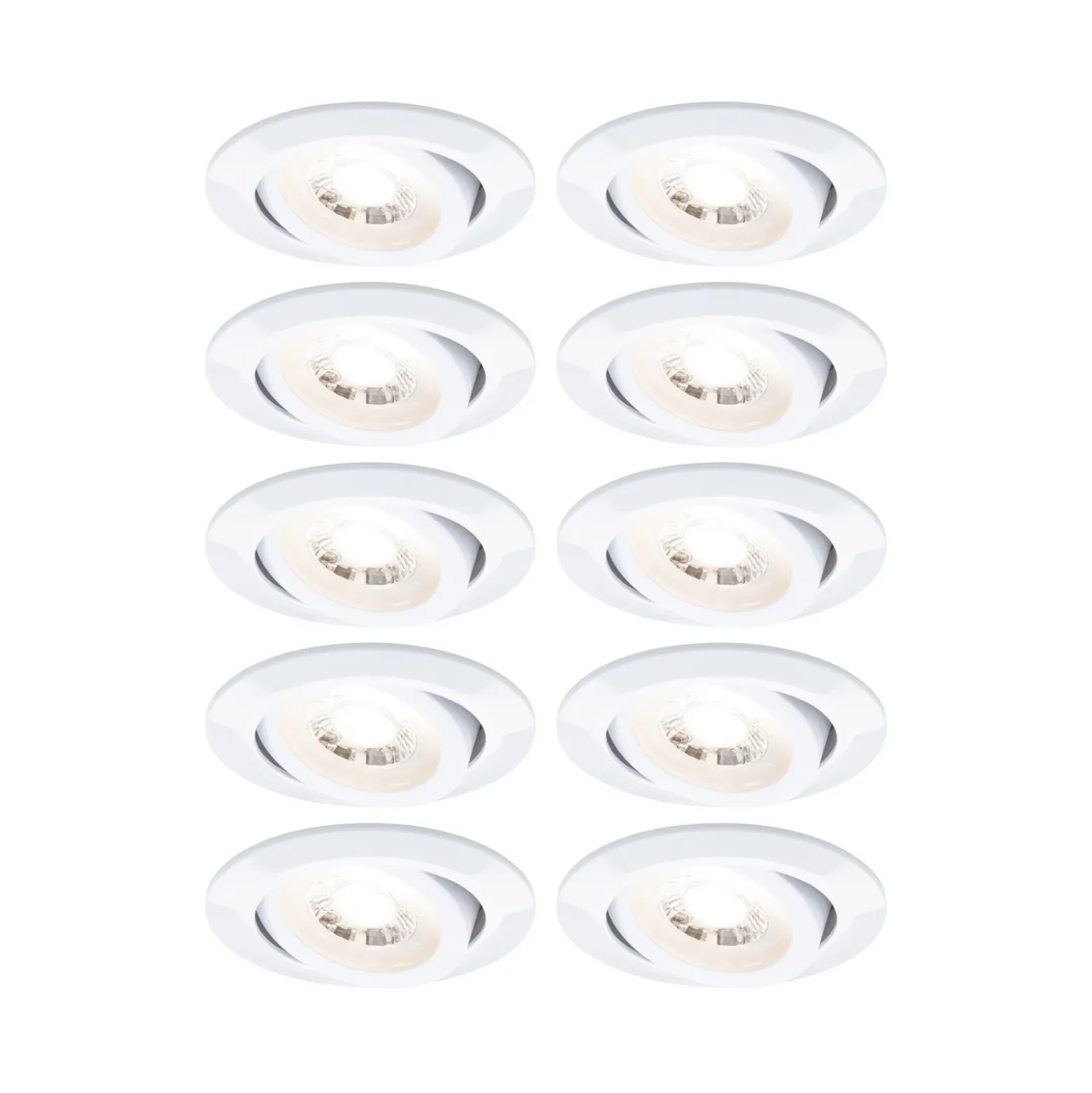 lámpara empotrable LED Paulmann, blanca, Ø 8 cm, 4,8 W, encendido/apagado,