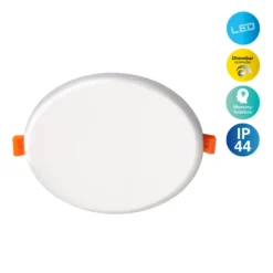 Lámpara empotrable LED Suma, Ø 15,5 cm, blanca, atenuable, IP44