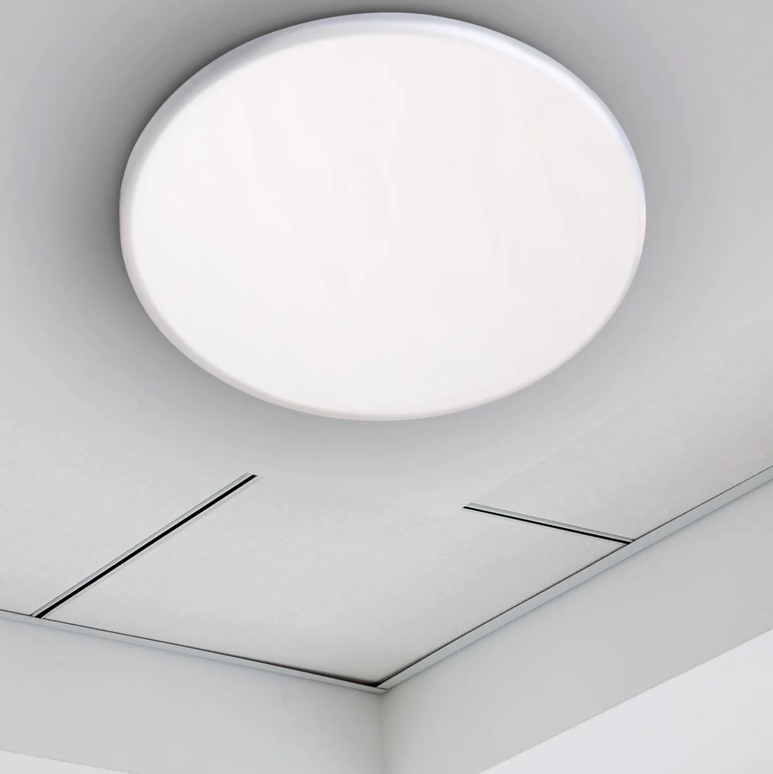 Lámpara empotrable LED Suma, Ø 21,5 cm, blanca, atenuable, IP44