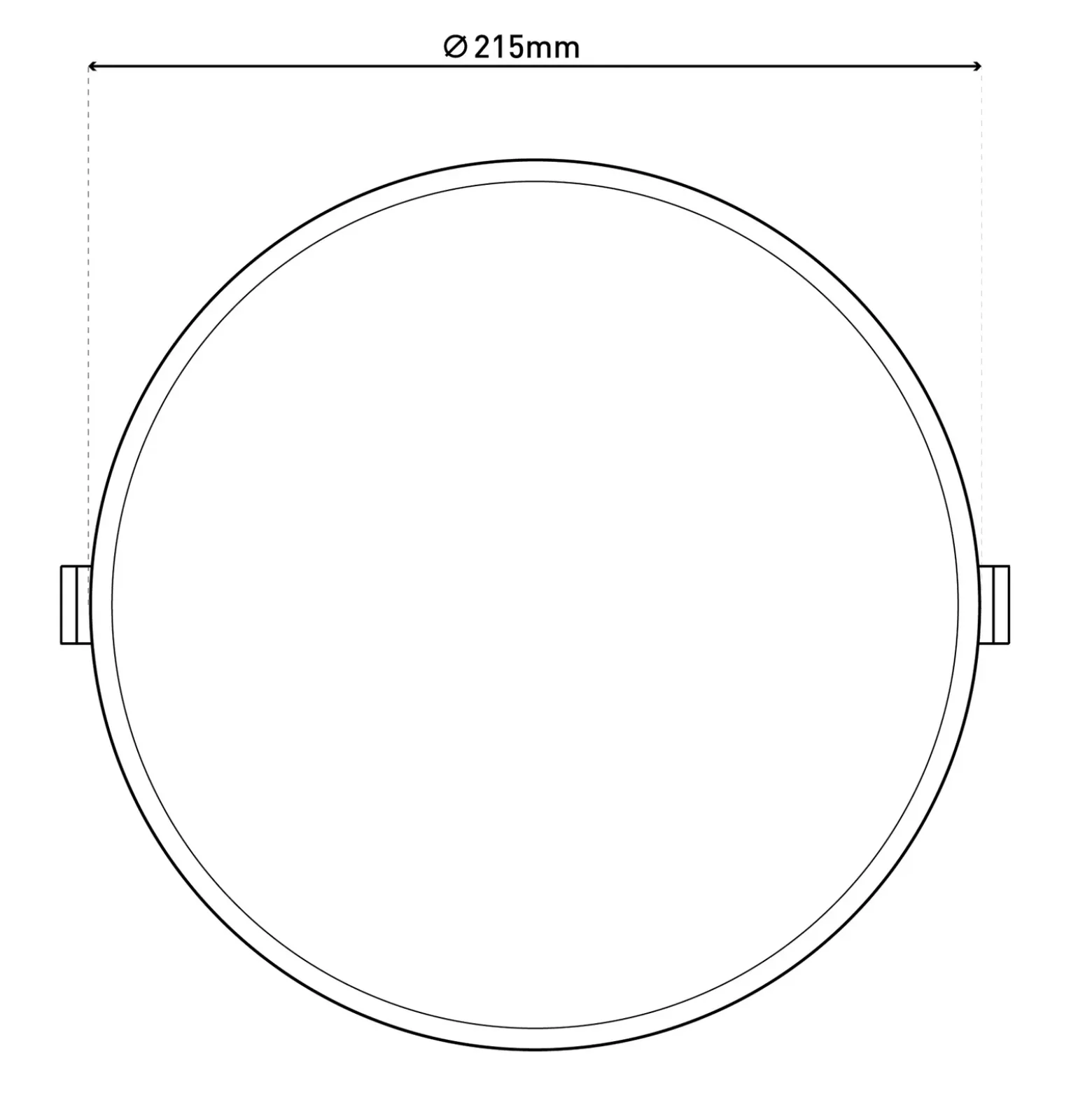 Lámpara empotrable LED Suma, Ø 21,5 cm, blanca, atenuable, IP44