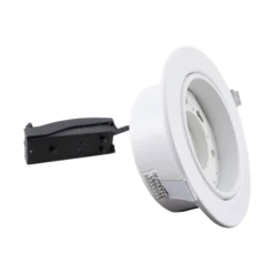 Lámpara empotrable Lindby Jyla, blanco mate, Ø 13 cm, GX53