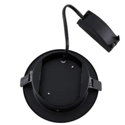Lámpara empotrable Lindby Jyla, negro mate, Ø 13 cm, GX53