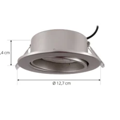 Lámpara empotrable Lindby Jyla, níquel mate, Ø 13 cm, GX53