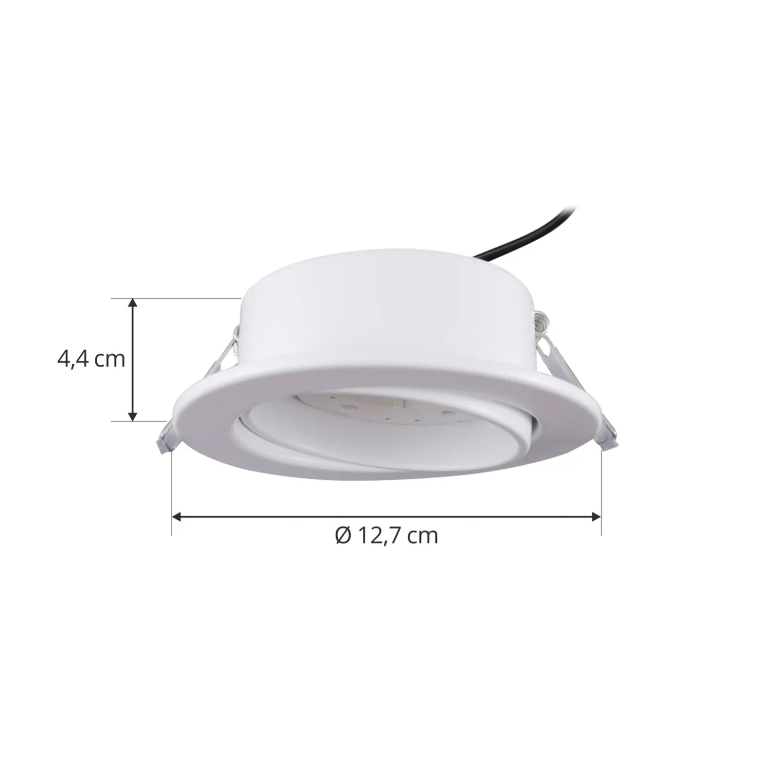 Lámpara empotrable Lindby Jyla, blanco mate, Ø 13 cm, GX53