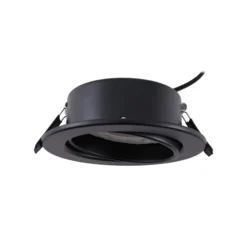 Lámpara empotrable Lindby Jyla, negro mate, Ø 13 cm, GX53