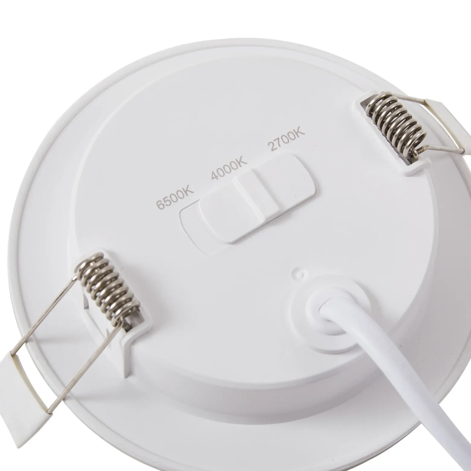 Lámpara empotrable Lindby LED Toka, 4,9 W, blanco, plástico, CCT
