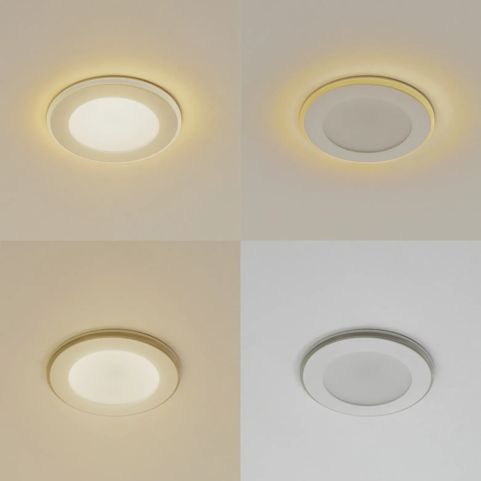 Lámpara empotrable Lindby LED Toka, 4,9 W, blanco, plástico, CCT