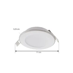 Lámpara empotrable Lindby LED Toka, 4,9 W, blanco, plástico, CCT