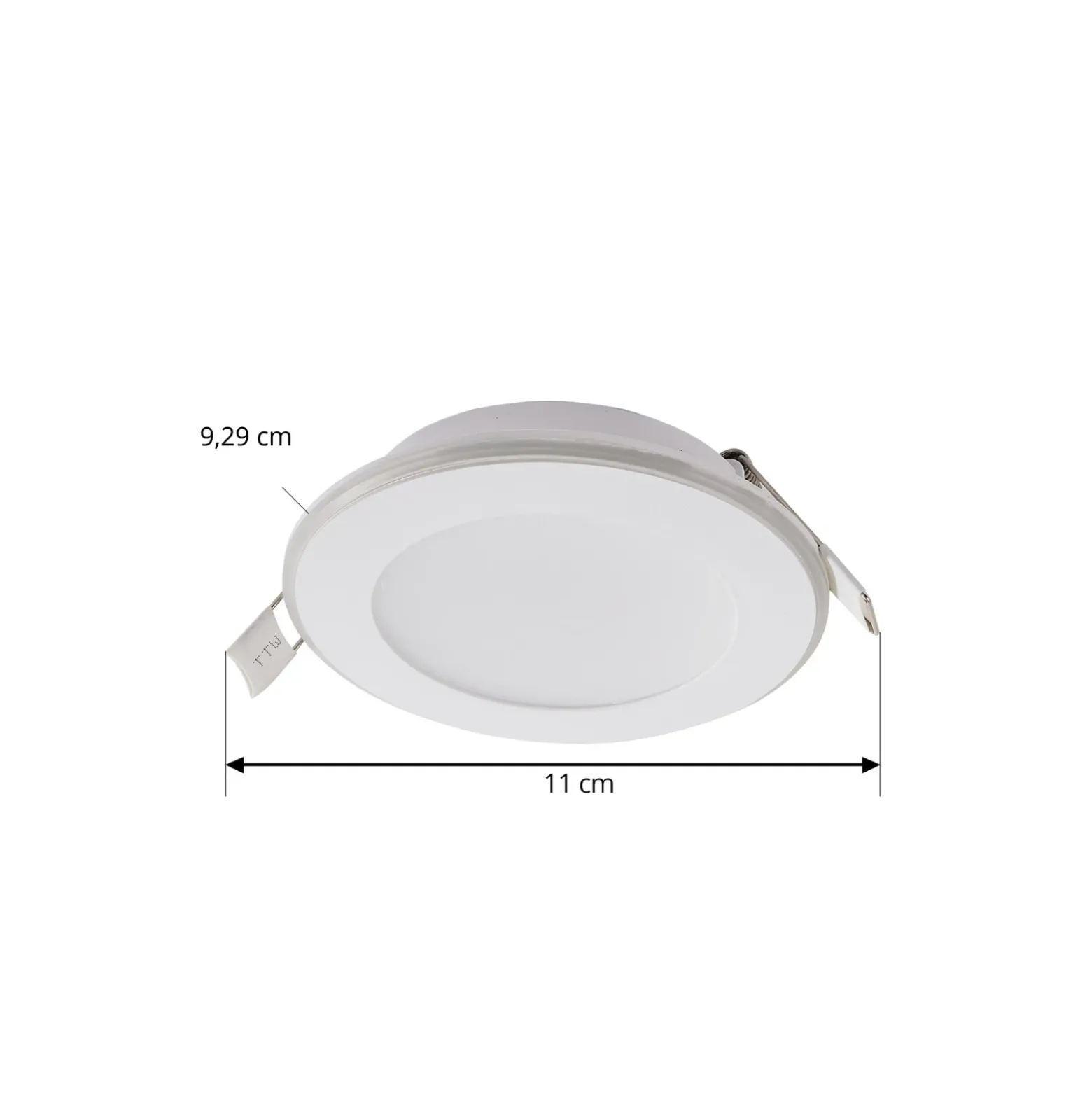 Lámpara empotrable Lindby LED Toka, 4,9 W, blanco, plástico, CCT