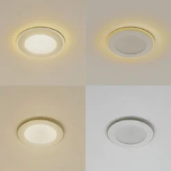 Lámpara empotrable Lindby LED Toka, 4,9 W, blanco, plástico, CCT