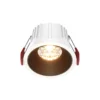Lámpara empotrable Maytoni Alfa, blanco/negro, Ø 8,5 cm, 15 W, 36°