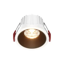 Lámpara empotrable Maytoni Alfa, blanco/negro, Ø 8,5 cm, 15 W, 36°