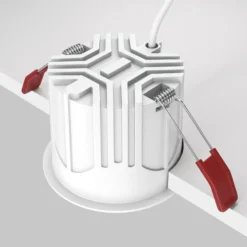Lámpara empotrable Maytoni Alfa, blanco/negro, Ø 8,5 cm, 15 W, 36°