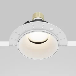 Lámpara empotrable Maytoni Share, blanco/blanco, Ø 10,2 cm, aluminio, GU10
