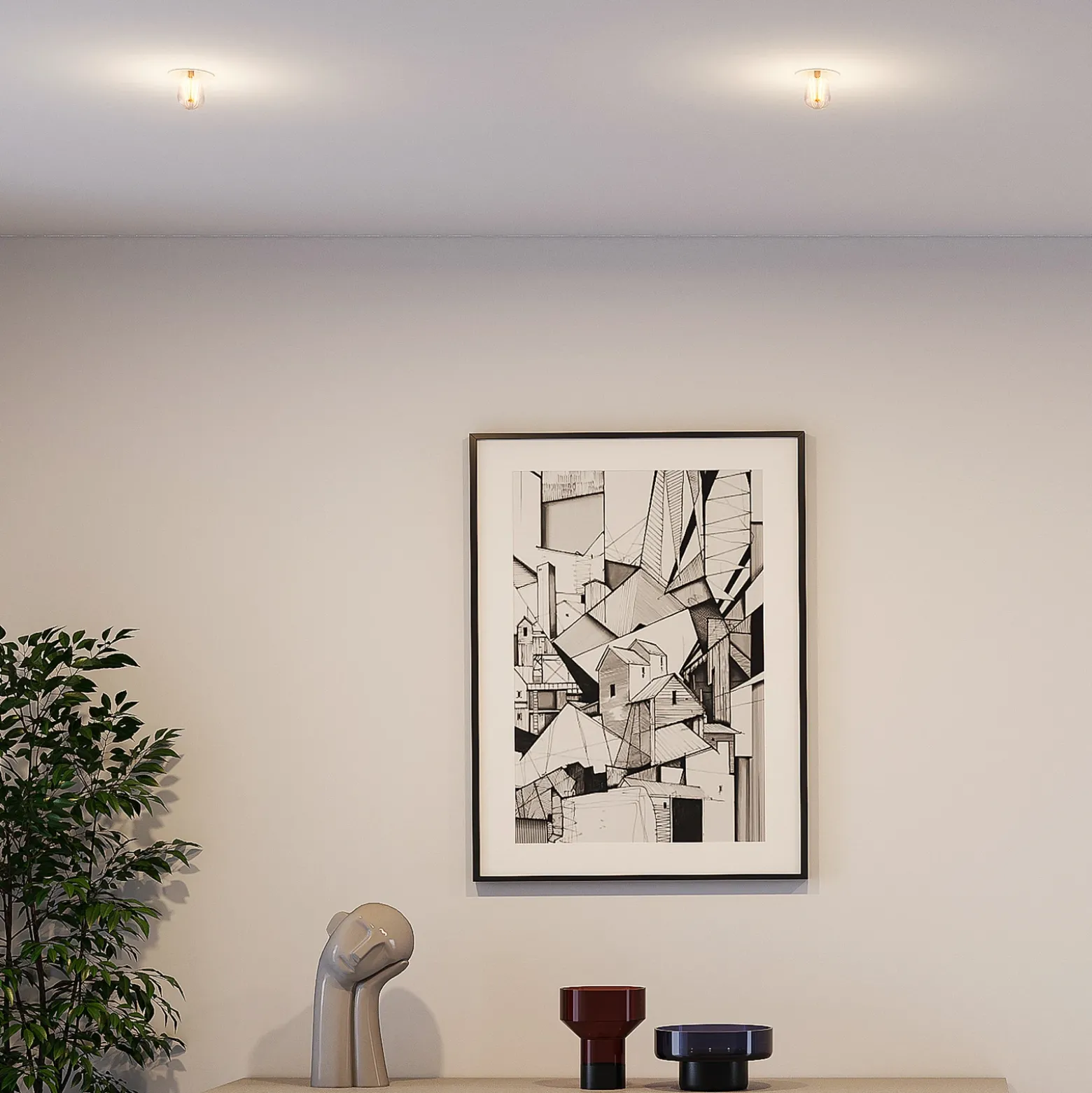 Lámpara empotrable Molto Luce Willi 68R, blanca, aluminio, E27