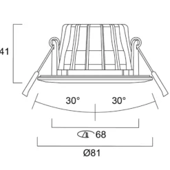 Lámpara empotrable Obico 68 de Sylvania, blanca, IP65, CCT, atenuable