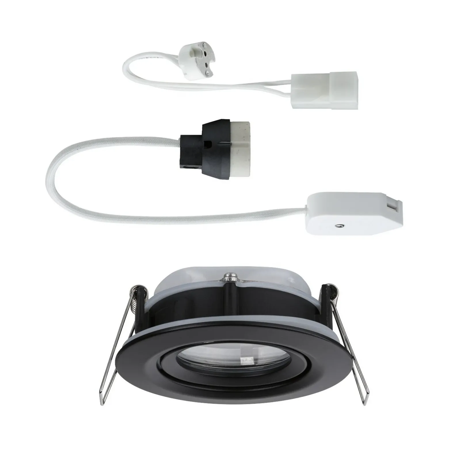 Lámpara empotrable Paulmann Nova Plus negra Ø 9 cm GU5.3/GU10 IP65