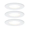 Lámpara empotrable Paulmann Nova, blanca, Ø 8 cm, GU10-LED, IP44, juego de 3
