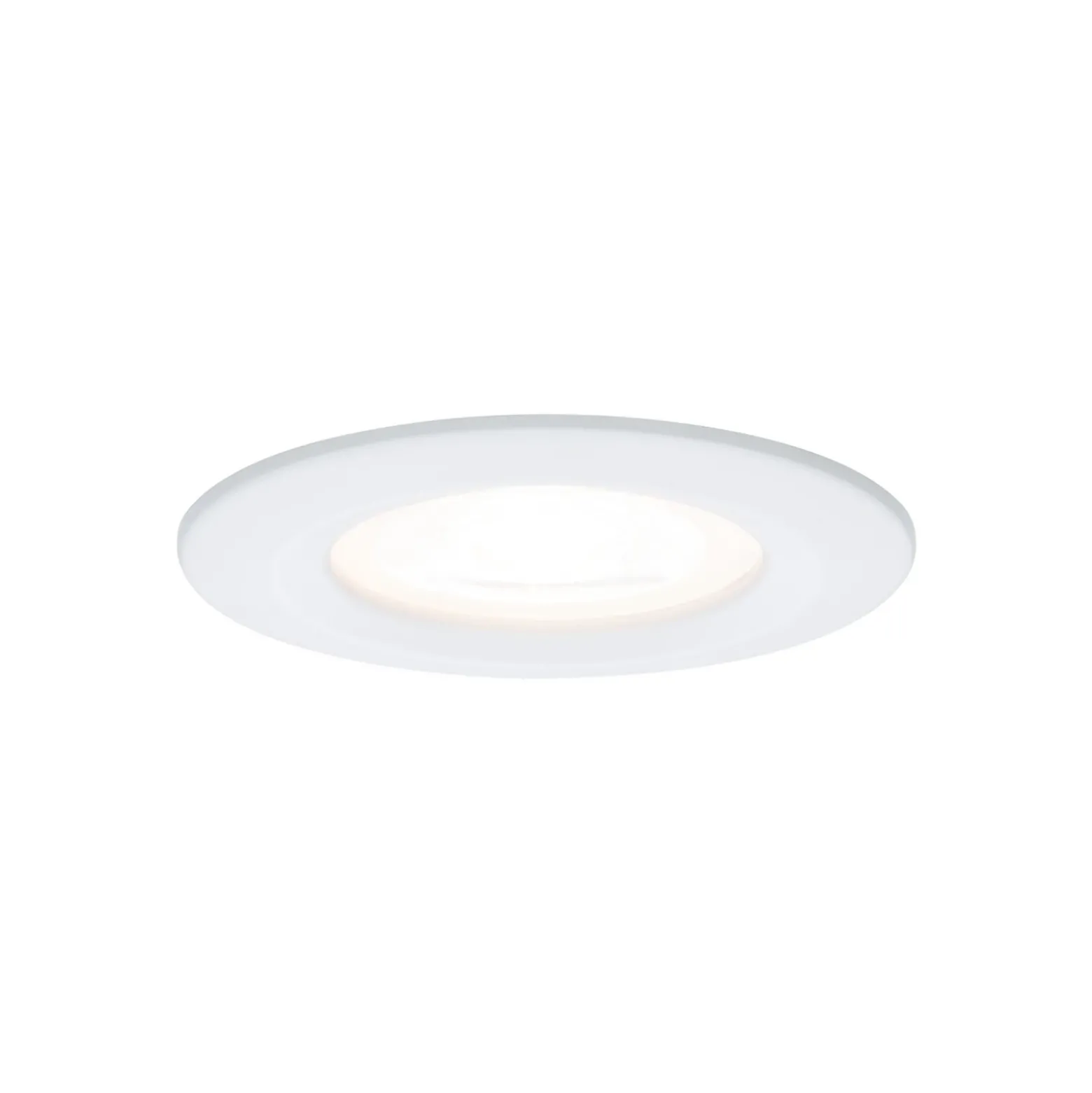 Lámpara empotrable Paulmann Nova, blanca, Ø 8 cm, GU10-LED, IP44, juego de 3