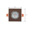 Lámpara empotrable PRIOS Fibur, bronce mate, 9 cm, GU10, 10 unidades