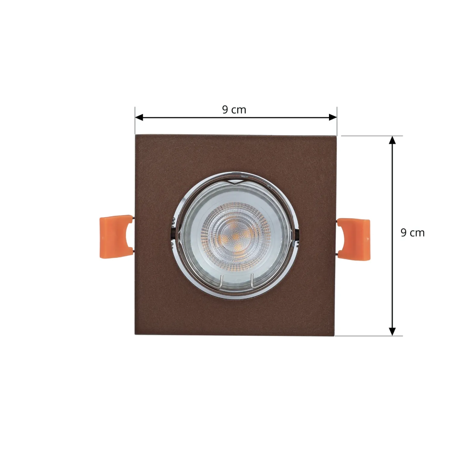 Lámpara empotrable PRIOS Fibur, bronce mate, 9 cm, GU10, 10 unidades