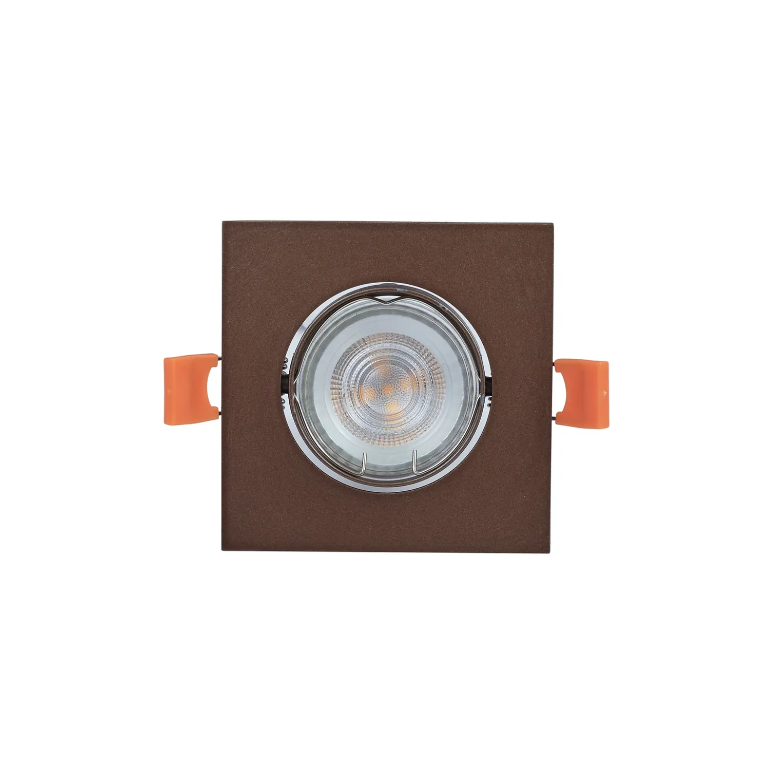 Lámpara empotrable PRIOS Fibur, bronce mate, 9 cm, GU10, 10 unidades