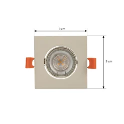 Lámpara empotrable PRIOS Fibur, beige, 9 cm, GU10