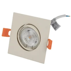 Lámpara empotrable PRIOS Fibur, beige, 9 cm, GU10