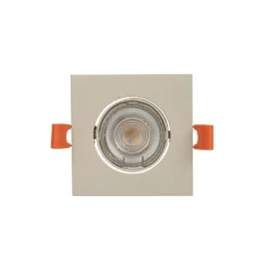 Lámpara empotrable PRIOS Fibur, beige, 9 cm, GU10