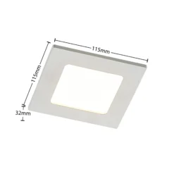 Lámpara empotrable Prios LED Helina, blanca, 11,5 cm, atenuable