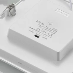 Lámpara empotrable Prios LED Helina, blanca, 22 cm, 18 W, atenuable