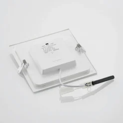 Lámpara empotrable Prios LED Helina, blanca, 22 cm, 18 W, atenuable