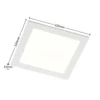 Lámpara empotrable Prios LED Helina, blanca, 22 cm, 24 W, atenuable