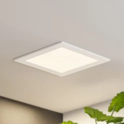 Lámpara empotrable Prios LED Helina, blanca, 22 cm, 24 W, atenuable