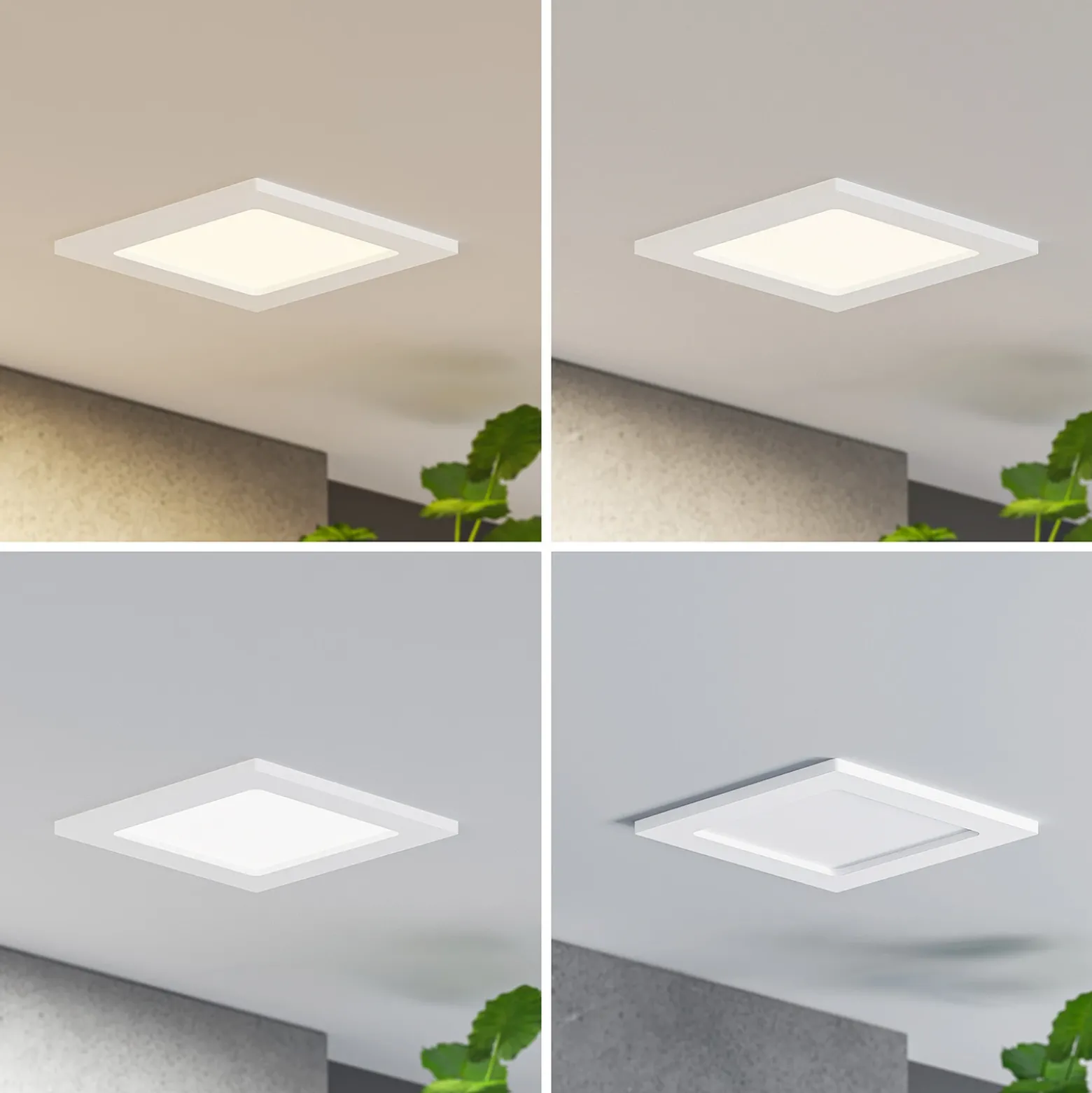 Lámpara empotrable Prios LED Helina, blanca, 11,5 cm, atenuable