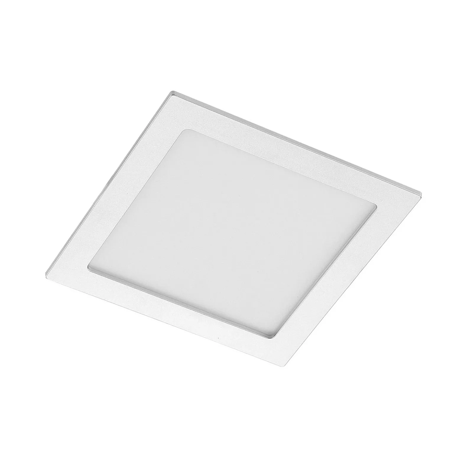 Lámpara empotrable Prios LED Helina, plata, 22 cm, 18 W, atenuable