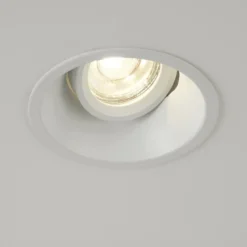 Lámpara empotrable Slim Trim, blanca, Ø 9,4 cm, IP20, aluminio, GU10
