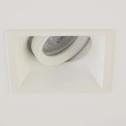 Lámpara empotrable Slim Trim Square, blanca, 9 x 9 cm, aluminio, GU10