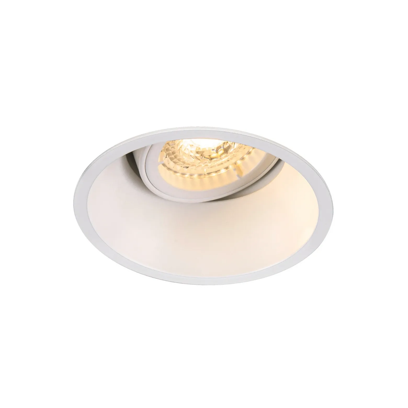 Lámpara empotrable SLV Horn, QPAR51, blanca, aluminio, Ø 10,5 cm