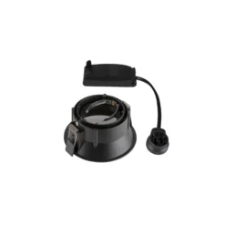 Lámpara empotrable SLV Horn, QPAR51, negra, aluminio, Ø 10,5 cm