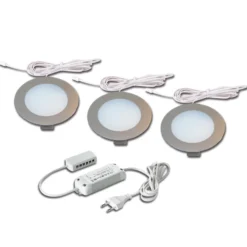 Lámpara empotrada FR 78-LED set 3 blanca cálida