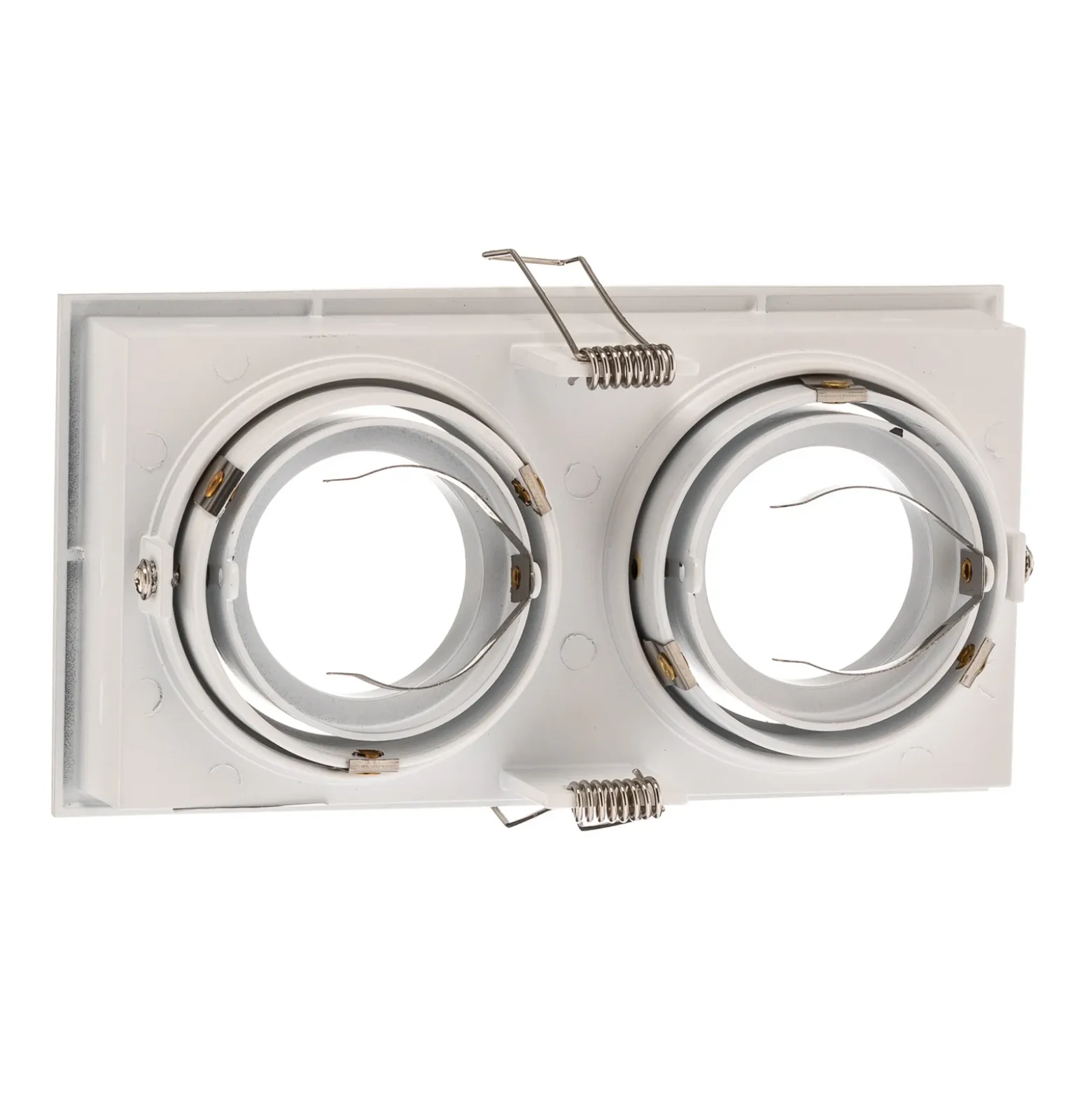 Lámpara empotrada Hyde, 2 luces giratorio, blanco