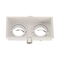 Lámpara empotrada Hyde, 2 luces giratorio, blanco
