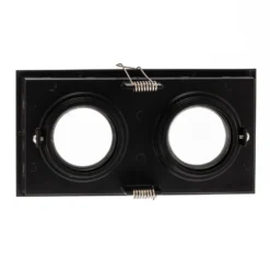 Lámpara empotrada Hyde, 2 luces IP44 en negro