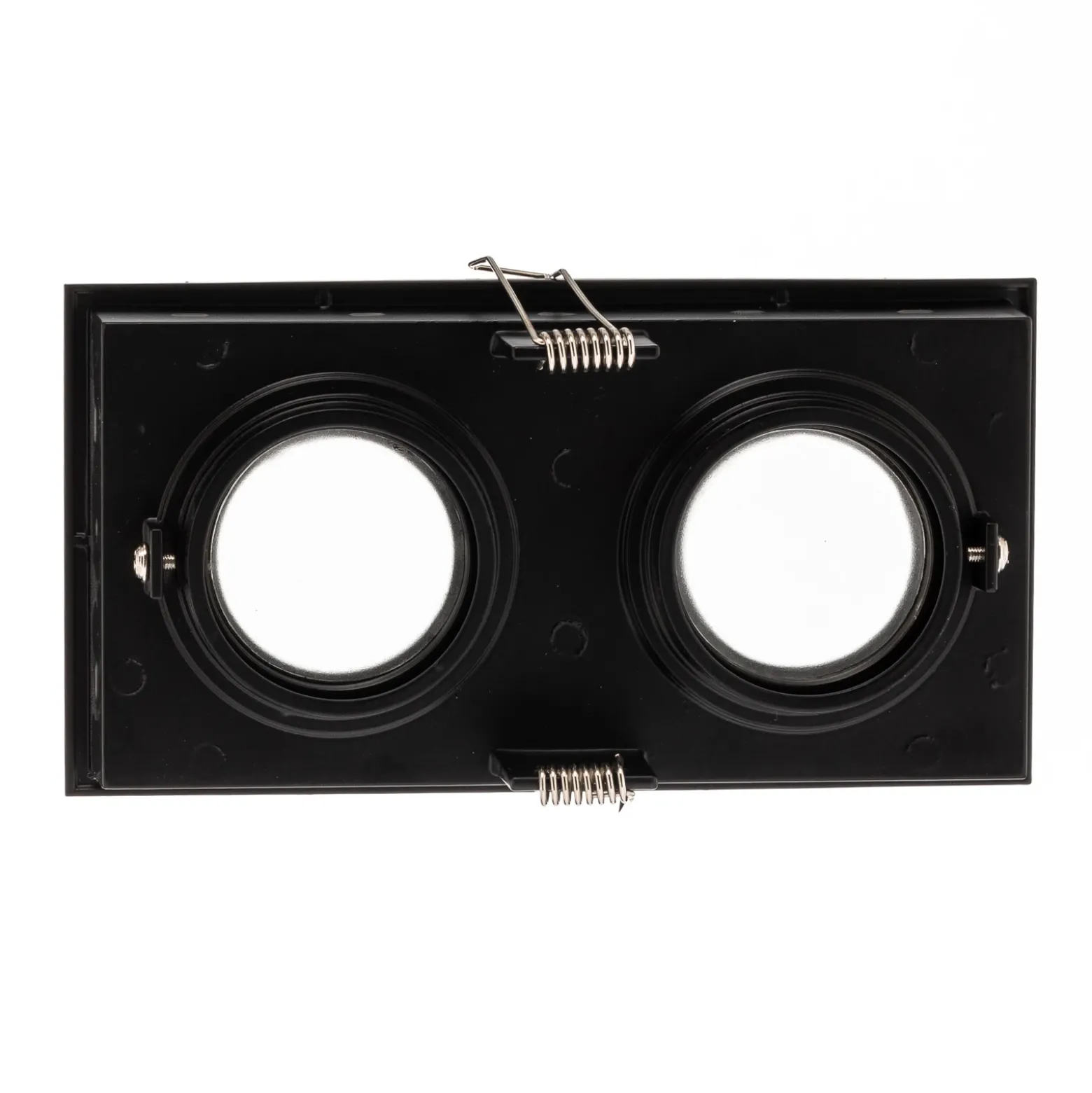 Lámpara empotrada Hyde, 2 luces IP44 en negro