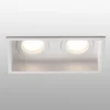 Lámpara empotrada Hyde, 2 luces IP44 en blanco